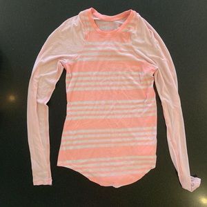 Lululemon long sleeve striped shirt, size 4